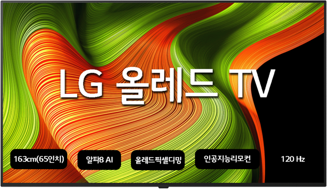 LG전자 4K UHD OLED TV, 163cm(65인치), OLED65B4NNA, 벽걸이형, 방문설치