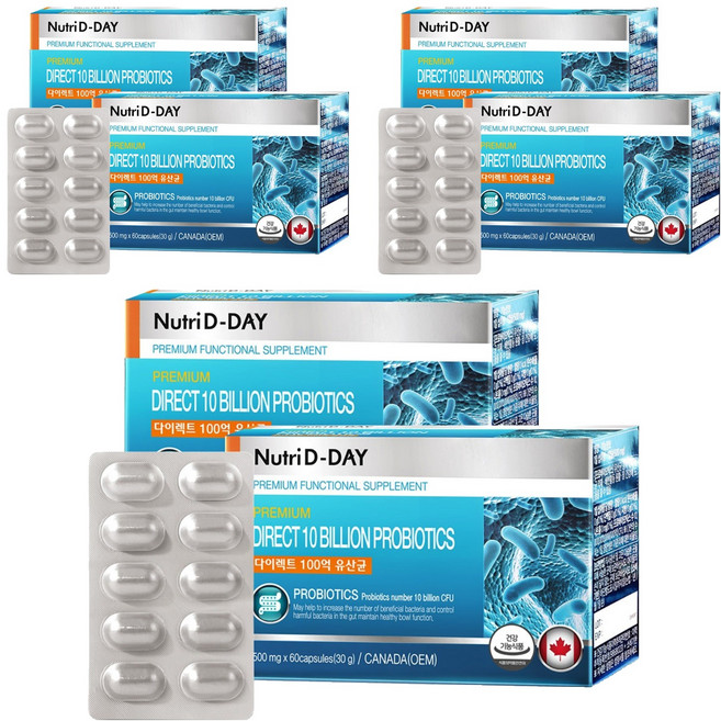 Nutri D-DAY 優質100億益生菌植物膠囊, 60顆, 6盒