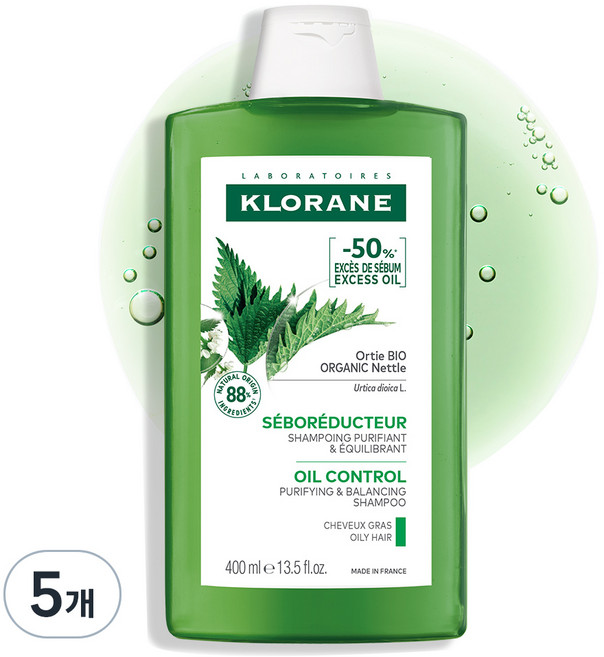 클로란 네틀 노세범 샴푸, 400ml, 5개