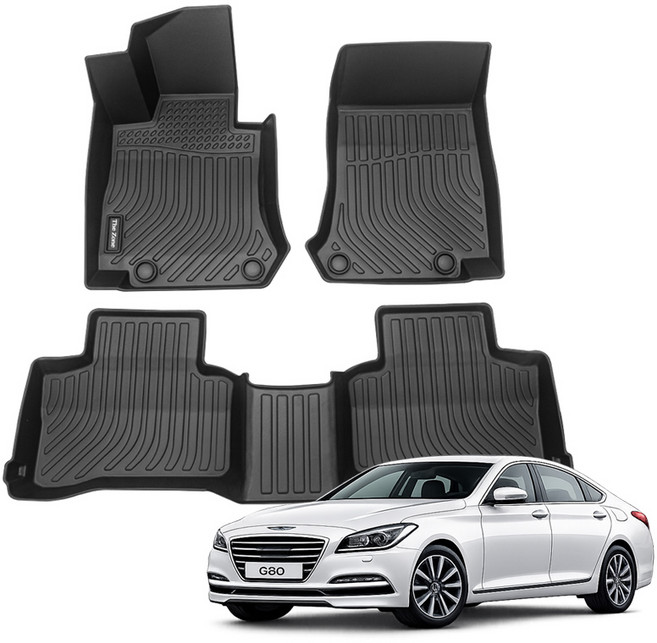 더존 입체포집 TPE 카매트 풀세트, 현대 제네시스 DH G80 2륜(2016년~2019), 올블랙