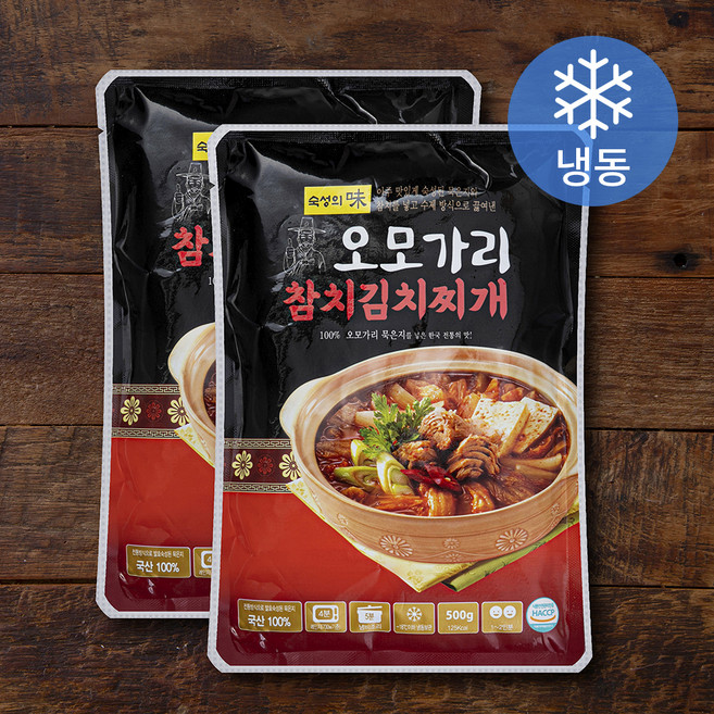 오모가리 수제 참치김치찌개 (냉동), 500g, 2개
