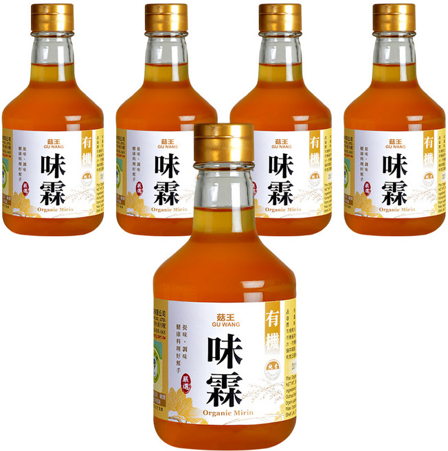 菇王 有機味霖, 300ml, 5瓶