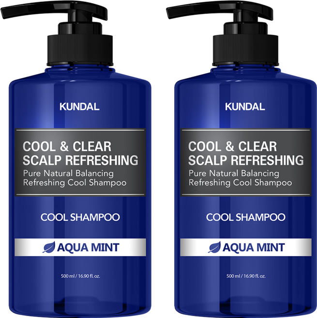 KUNDAL 昆黛爾 酷爽潔淨洗髮精 Aqua Mint, 500ml, 2瓶