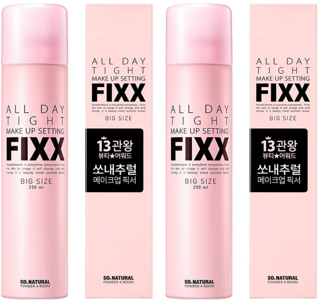 파우더포룸 올 데이 타이트 메이크업 세팅 픽서, 250ml, 2개