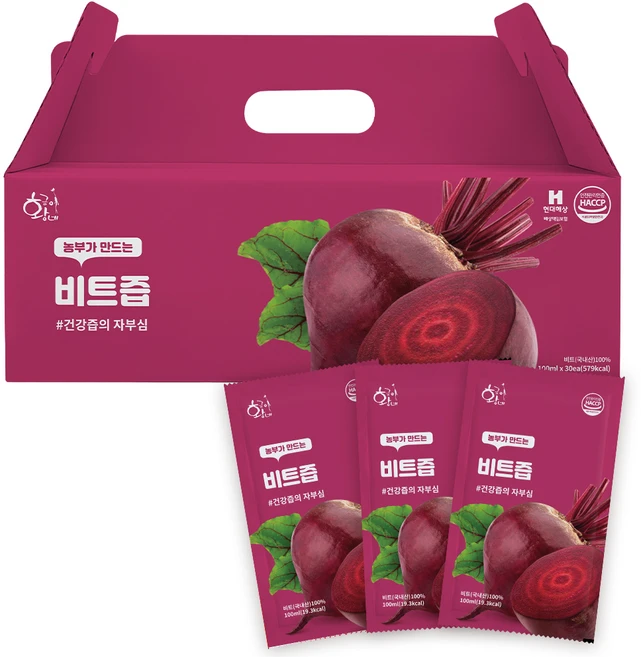 황금이네 국내산 비트즙, 100ml, 30개 - 쿠팡