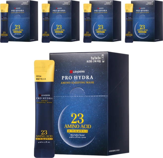 리더스 프로하이드라 아미노 슬리핑 마스크팩, 4ml, 150개 - 쿠팡