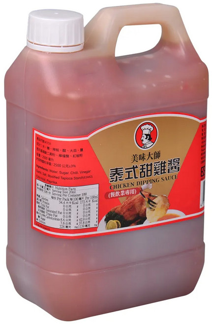 CHEF'S CHOICE 美味大師 泰式甜雞醬, 2.5kg, 1桶