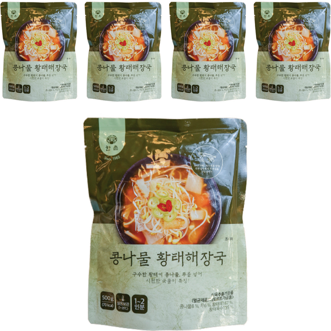 한촌 콩나물 황태해장국, 500g, 5개