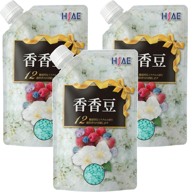 HSAE 衣物香香豆 甜蜜麝香, 130g, 3包
