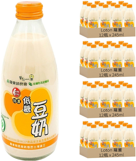 Loton 羅董 特濃低糖豆奶, 48瓶