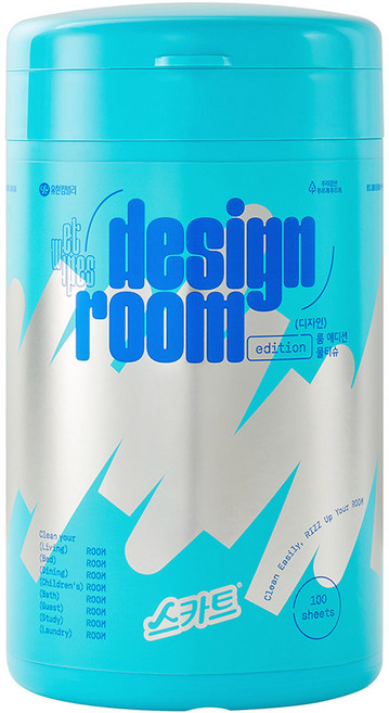 스카트 대용량 만능 청소 물티슈 용기형, 1개, 100매입, 50g