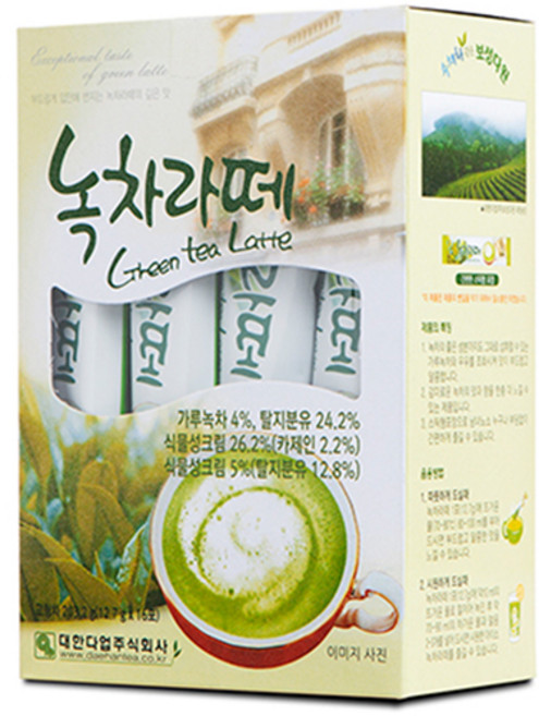 대한다업 녹차 라떼, 1개, 16개입, 12.7g