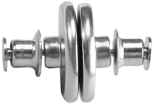 EZlife 窗簾遮光隱形磁吸子母扣 合金磁鐵材質 直徑2cm 高1.5cm Set 4, 銀色, 1組