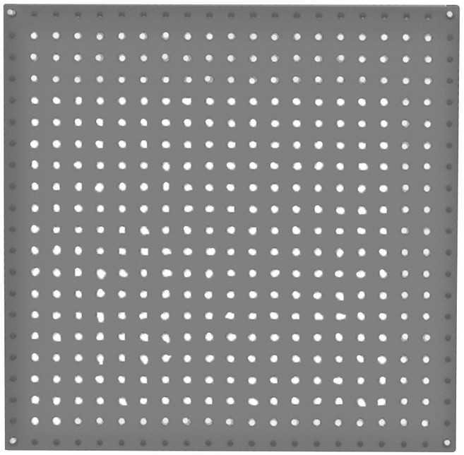 洞洞板 53x53cm 金屬材質 單片可承重50kg, 1個, 水泥灰
