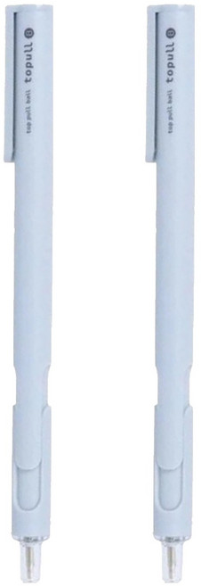 sun-star topull B 前按壓原子筆 0.5mm, 蒼青藍, 2支