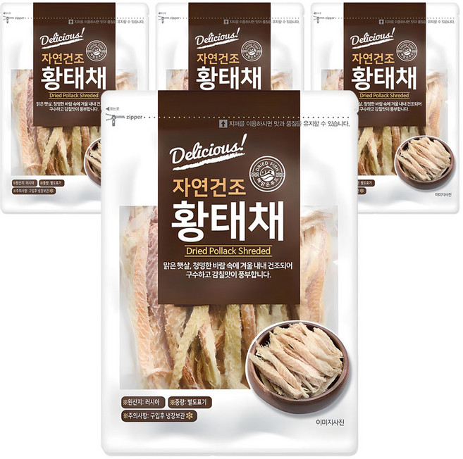 해맑은푸드 황태채, 200g, 4개
