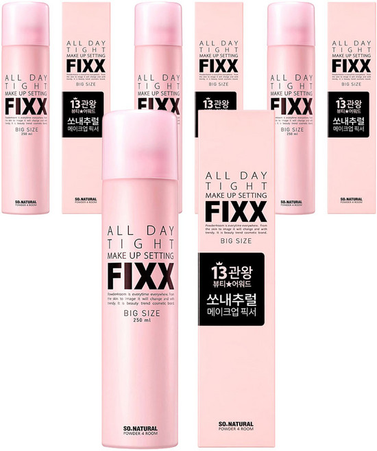 쏘내추럴 올 데이 타이트 메이크업 세팅 픽서, 250ml, 4개