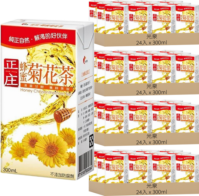 光泉 正庄 蜂蜜菊花茶, 300ml, 96入
