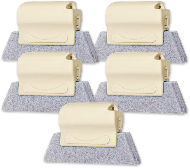 창틀 틈새 청소 브러시, 베이지, 5개