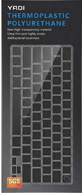 YADI 亞第 MSI Crosshair 17 HX AI D2XWFKG-038TW 超透光抗菌鍵盤保護膜 KCT-MSI08-183, 1個, 透明色