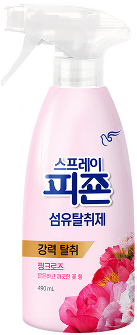 피죤 스프레이 섬유탈취제 핑크로즈 본품, 490ml, 1개