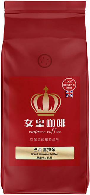 女皇咖啡 喜拉朵咖啡豆 阿拉比卡咖啡, 454g, 1個, 咖啡豆(無研磨)