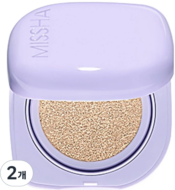 미샤 레이어링 핏 쿠션 세미 글로우 15g, 21 바닐라, 2개 - 쿠팡