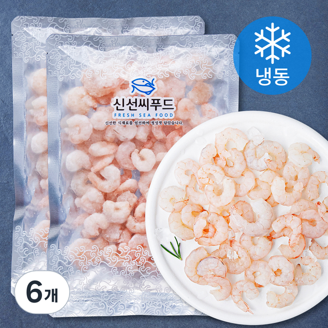 신선씨푸드 홍새우살 (냉동), 200g, 6개