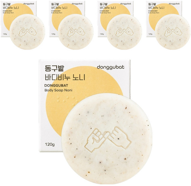 동구밭 올바른 바디비누 노니, 120g, 5개