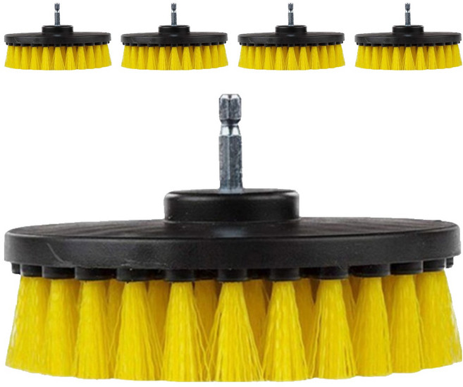 모나코올리브 파워클린 전동드릴 탭브러쉬, 혼합색상, 5개