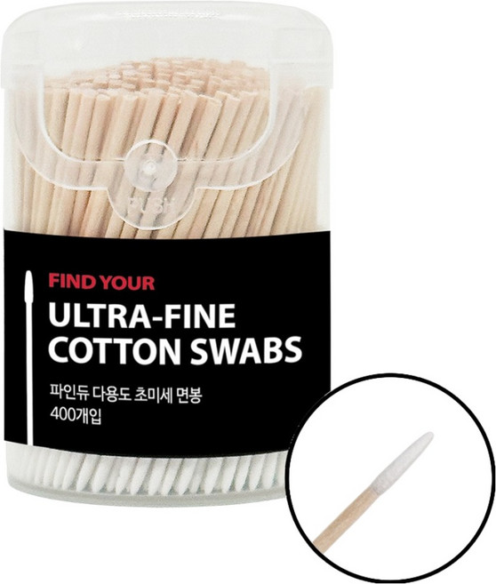 파인듀 다용도 초미세 면봉, 1개, 400개입