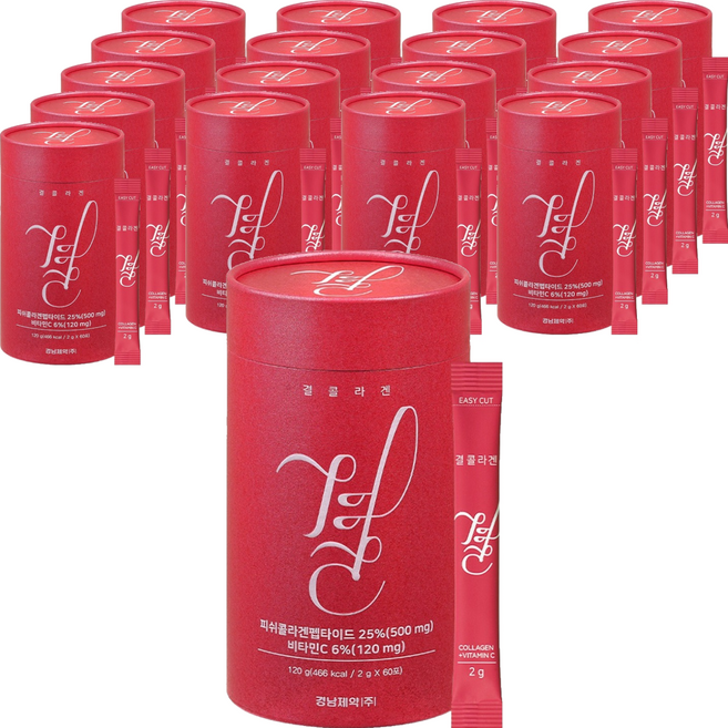 경남제약 결콜라겐 60포, 120g, 18개