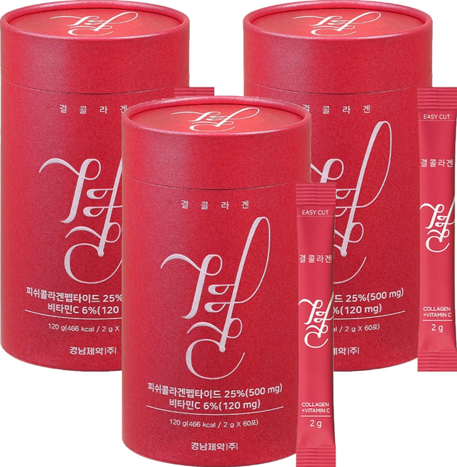 결콜라겐 60포, 120g, 3개