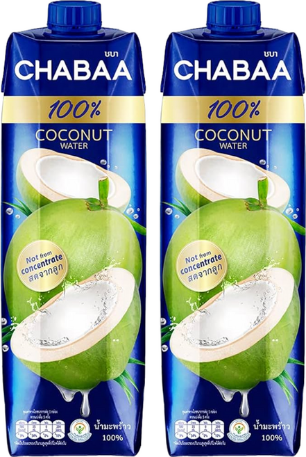 CHABAA 啜吧 100%椰子汁, 1L, 2瓶