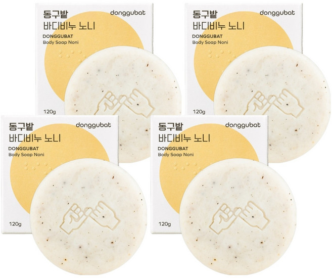 동구밭 올바른 바디비누 노니, 120g, 4개