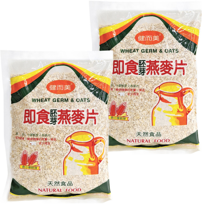 健而美 即食胚芽燕麥片, 300g, 2包