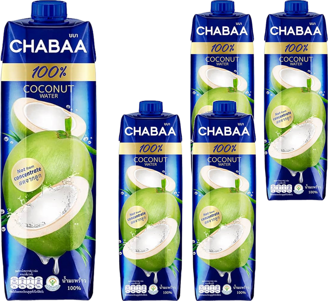 CHABAA 啜吧 100%椰子汁, 1L, 5瓶