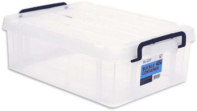 아이리스 하이엔드 버클 리빙박스 BL시리즈, 투명, 21.3L, 1개