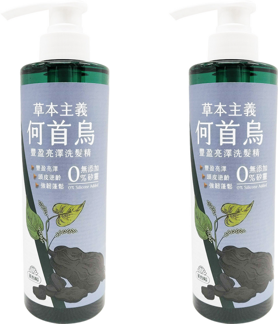 美吾髮 草本主義洗髮精 何首烏豐盈亮澤, 540ml, 2瓶