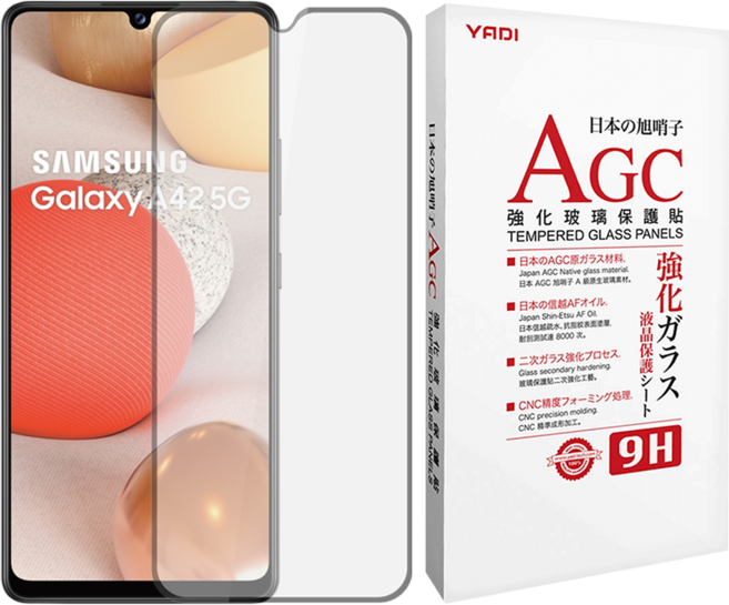 YADI 亞第 水之鏡 AGC全滿版手機玻璃保護貼, 1個