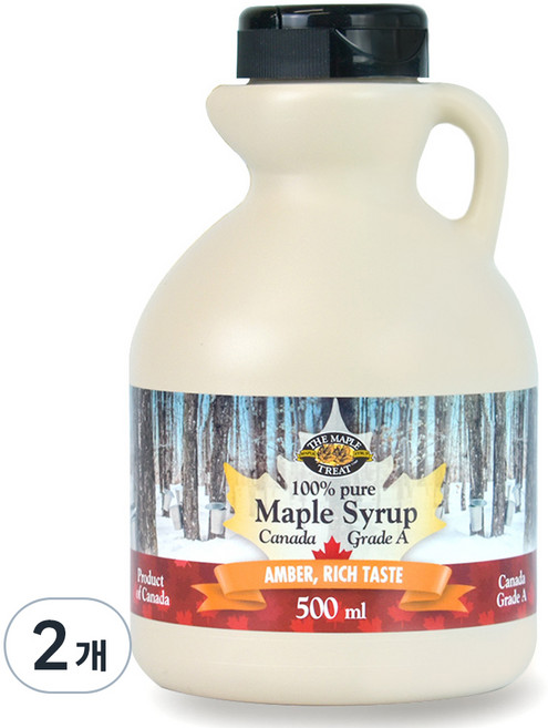 엘비메이플트리트 퓨어 메이플 시럽, 500ml, 2개