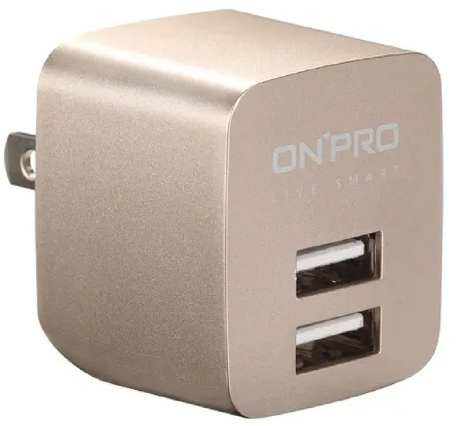 ONPRO 2埠 USB急速充電器 UC-2P01 Plus, 雅典金, 1個