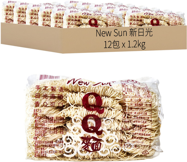 New Sun 新日光 QQ麵, 1.2kg, 12包