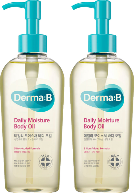 Derma B 日常保濕身體護膚油 99%植物油 安心滋潤身體肌膚, 200ml, 2瓶
