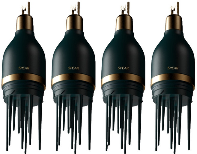 포뷰트 남성용 스피어 포마드 헤어브러쉬, 4개, 딥 그린