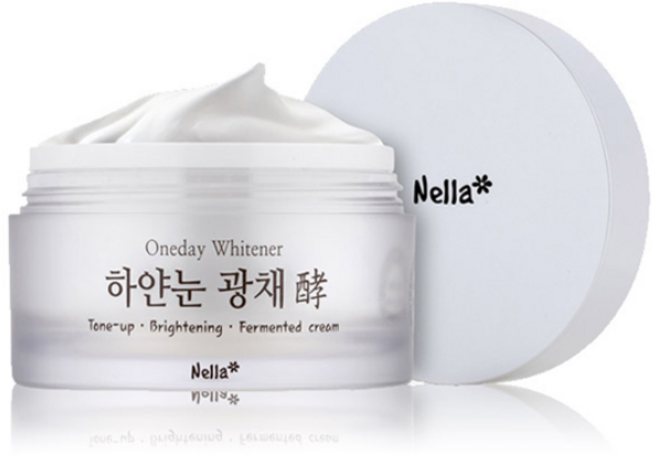 넬라 원데이 화이트너 하얀눈 톤업 광채 발효 크림, 1개, 50ml
