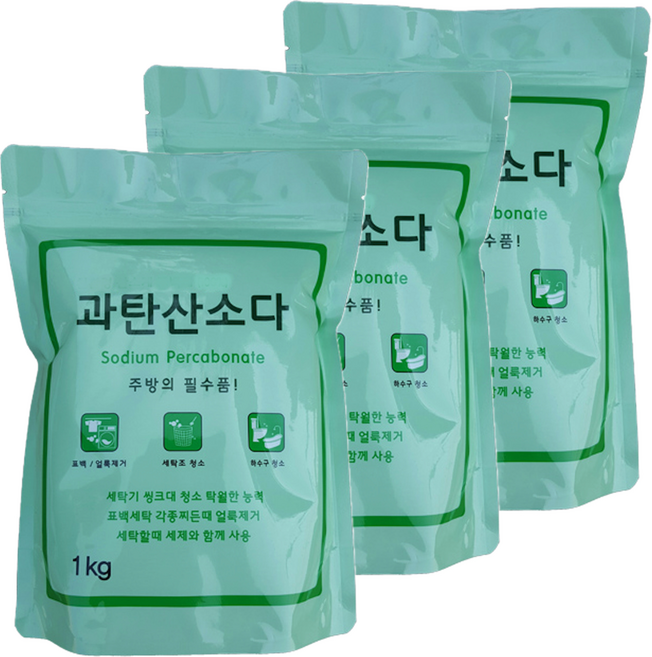 오리지널 과탄산소다 산소계표백제, 1kg, 3개