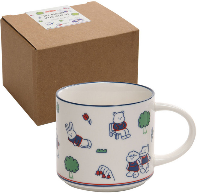 데일리라이크 마이 버디 머그컵 03 360ml, 혼합색상, 1개