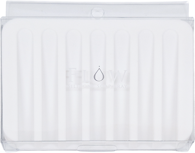 Yamazaki 山崎 Flow斷水流肥皂架 易於清洗 防滑設計 瀝水通風 延長肥皂壽命, 白色, 1個