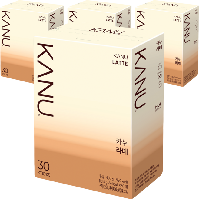 카누 라떼 스틱커피, 13.5g, 30개입, 4개